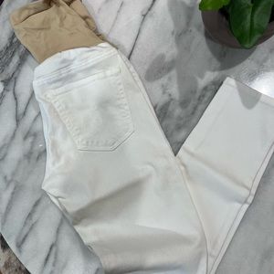 AG white skinny stretch maternity jeans sz 26 perfect condition